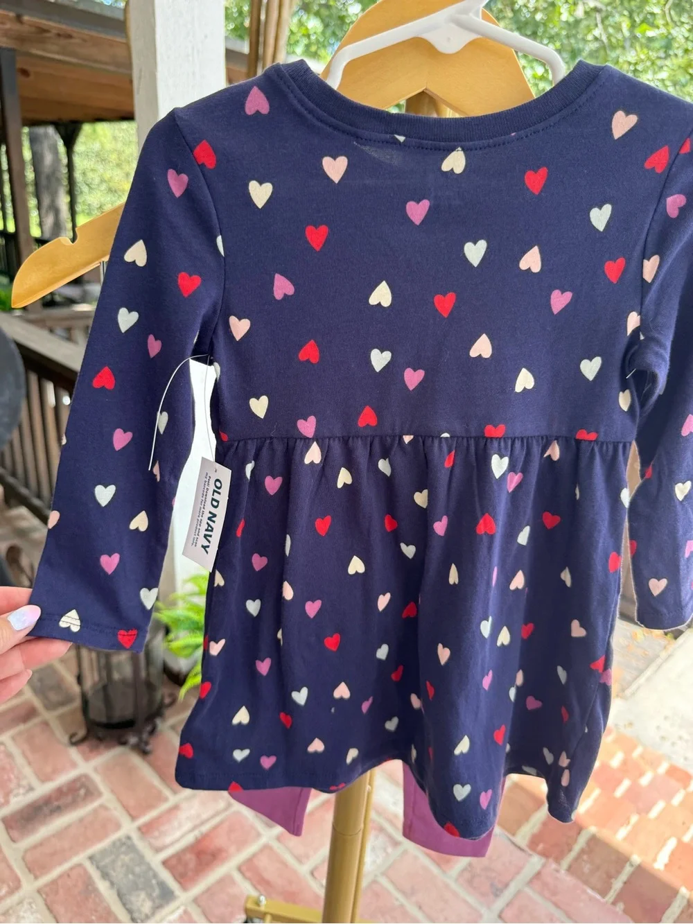 Old Navy Baby Girl 2 Piece Heart Dress Leggings Set 18-24M NWT